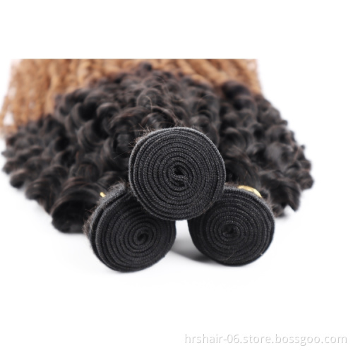 1B/30 colour Grade 12A Jerry curly with lace closure vendors in bulk cuticle aligned 100%  human virgin hair bundles extension